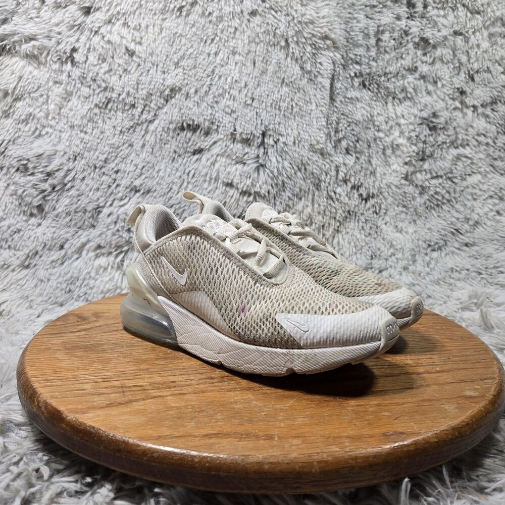 Nike Air Max 270 Sneakers Youth Size 3Y White/Grey Athletic Sporty A02372-103